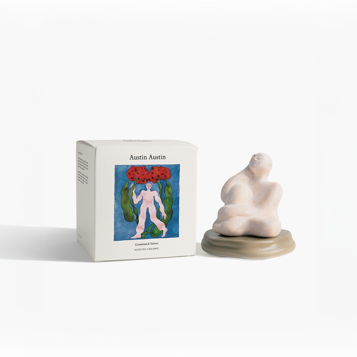 Geranium & Vetiver Scented Ceramic Sculpture